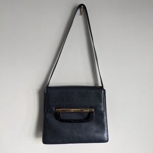 Vintage GUCCI Black Leather Shoulder Bag